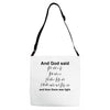 And God Said... Cool Tshirts Adjustable Strap Totes