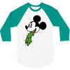 mickey puke 3/4 Sleeve Shirt