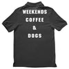 weekends coffe and dogs white back Polo Shirt