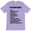 rules for dating my daughter shirt t shirt perfect father's gift T-Shirt