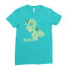 alien believe space sci fi ufo nerd Ladies Fitted T-Shirt