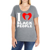 i love black people Ladies Curvy T-Shirt