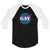 Nasa Parody Gay 3/4 Sleeve Shirt