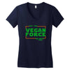 May The Vegan Force Be With You Women's V-Neck T-Shirt