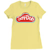 say d'oh Ladies Fitted T-Shirt