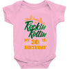 Rockin Rollin 30th Year Birthday Baby Onesie
