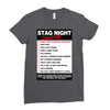 funny stag night checklist, ideal gift, christmas present Ladies Fitted T-Shirt