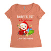 baby 1st christmas Women's Triblend Scoop T-shirt