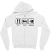 eat sleep snowboard mens black snowboarding t shirt wow Zipper Hoodie