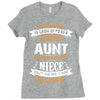 Super Cool Aunt Of A Freaking Awesome Niece Ladies Fitted T-Shirt