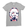 michael myers floral mask Ladies Fitted T-Shirt
