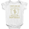 i might look like i'm playing softball Baby Onesie