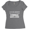 commassavenavy Women's Triblend Scoop T-shirt
