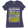 Legends Are Born In December Ladies Fitted T-Shirt