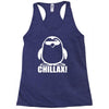 penguin chillax funny new Racerback Tank