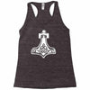 thors hammerretro viking norse fashion cool Racerback Tank