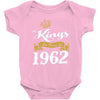 kings are born in 1962 Baby Onesie