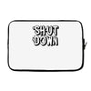 shut down slogan Laptop sleeve