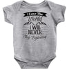 i love the world i will never stop exploring Baby Bodysuit