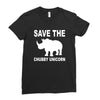 chubby unicorn Ladies Fitted T-Shirt