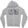 push button receive bacon t shirt funny awesome nerdy geeky humor tee Zipper Hoodie