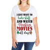 i just want to bake stuff and watch christmas movies all day Ladies Curvy T-Shirt