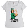 liver cancer awareness can do it Women's Triblend Scoop T-shirt