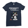 anxious cat Ladies Fitted T-Shirt
