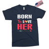 couple tshirt   born to love her Exclusive T-shirt