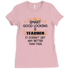smart good looking teacher profession Ladies Fitted T-Shirt