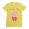 peppa pig sister pig Ladies Fitted T-Shirt