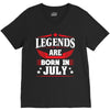 Legends Are Born In July V-Neck Tee