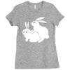 rude, rabbits humping,funny Ladies Fitted T-Shirt