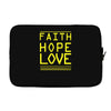 faith, hope and love Laptop sleeve