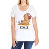 yoga pug exhale Ladies Curvy T-Shirt