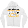 I Love Someone With Childhood Cancer To The Moon And Back To Infinity Zipper Hoodie