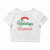we wish you happy holidays &amp; merry christmas Crop Top