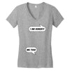 I am Hungry Me Too Mom and Baby Talking Women's V-Neck T-Shirt