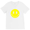 smiley face mens V-Neck Tee