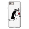 cat and wine iPhone 8
