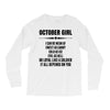 Super October Girl Long Sleeve Shirts