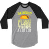 raindrop hot sauce i love tacos a lot 3/4 Sleeve Shirt