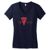 pizza is life Women's V-Neck T-Shirt