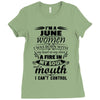 I Am A June Women Ladies Fitted T-Shirt