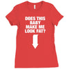 Does This Baby Make Me Look Fat? Ladies Fitted T-Shirt