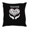 heart of a teacher. if you think my hands are full, you should see my Throw Pillow