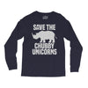 save the chubby unicorns (2) Long Sleeve Shirts