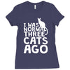 i was normal three cats ago lol funny cat Ladies Fitted T-Shirt