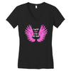 i wear pink for my mom Women's V-Neck T-Shirt