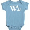 w anchor mens funny offensive Baby Onesie